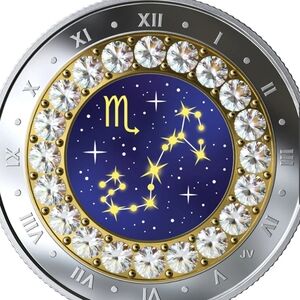 RCM 2019 Zodiac $5 Zodiac Scorpio Coin with Crystals